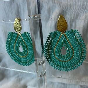NWOT Turquoise Beaded Earrings